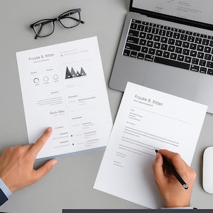 Clean and Modern Resume Template with Cover Letter – Editable Word and Google Docs – Professional CV – Instant Download