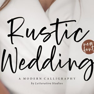 Rustic Wedding Font, Calligraphy Font Bundle, Wedding Font Bundle, Handwritten Font, Script Font, Cricut Font, Cursive Font, Procreate Font,