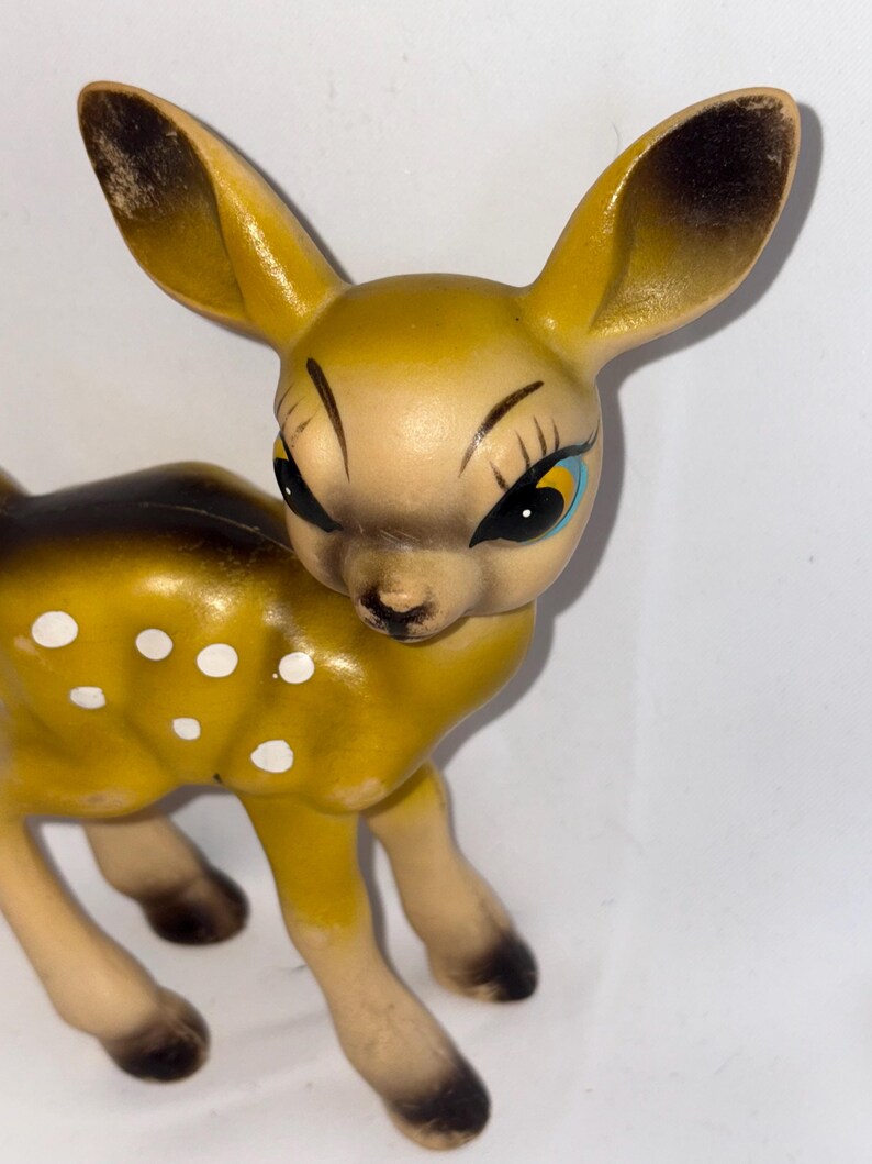 Vintage Japan Vinyl Rubber Baby Deer Toy Squeaks 7 Inch - Etsy