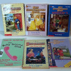 Vintage Lot Of 6 Babysitters Club Paperback Books Y2K
