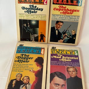 The Man From U.N.C.L.E book lot of 4 books 1960’s Uncle Books