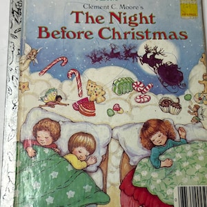 1987 The Night Before Christmas Vintage Children’s Book Vintage Golden Book Vintage Christmas