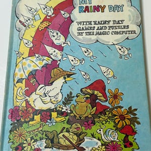 Rare. My Rainy Day. Vintage Children’s Book. Hardcover Activity Book Homeschool 1974!