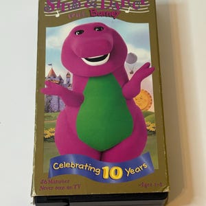 Barney VHS Tape Sing & Dance With Barney The Dinosaur 1998 Y2K