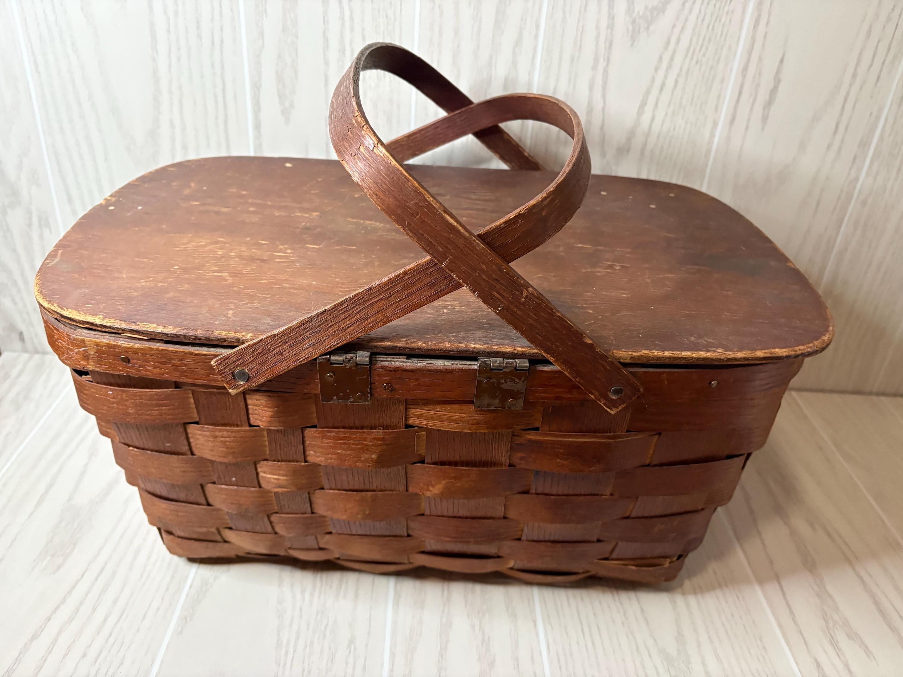 Double Lidded Picnic Basket - Etsy display picture 1