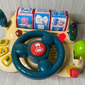Vintage Y2K Learn & Discover Driving Toy Interactive Tested Works VTech