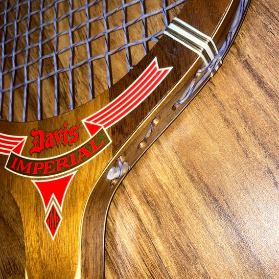 Vintage Tad Davis Wooden Imperial Deluxe Tennis Racquet Excellent 