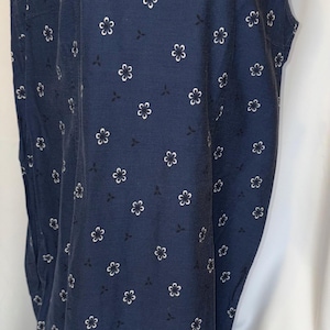 Vintage 20 blue denim sleeveless dress floral 90’s Y2K