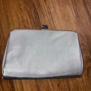 Vintage Silver Cluth purse 8x5 inch
