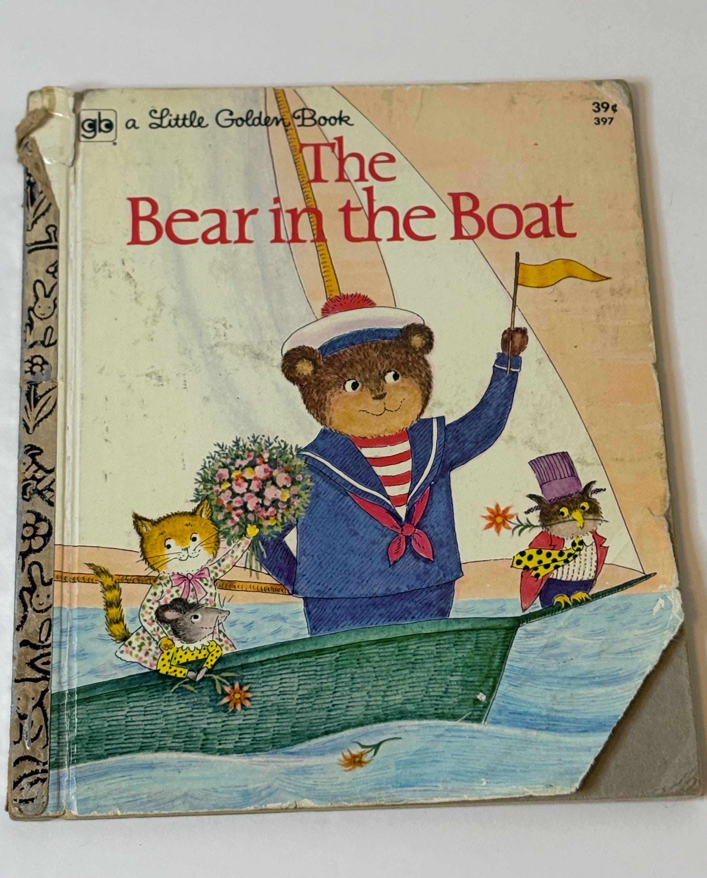 Vintage Children’s Book The Bear In The Boat Golden Book Rare