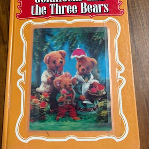 Vintage Children’s book fairy take 3D Goldilocks and the 3 bears