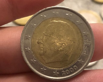 Belgium 2 euro coin Albert 2000