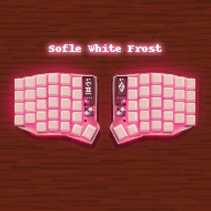 Sofle Wireless RGB v3 – Edizione White Frost | Tastiera completamente assemblata | OLED, RGB, Encoder | Interruttori tattili silenziosi