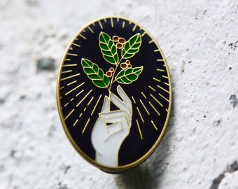 COFFEA ARABICA - Soft Gold Enamel Pin