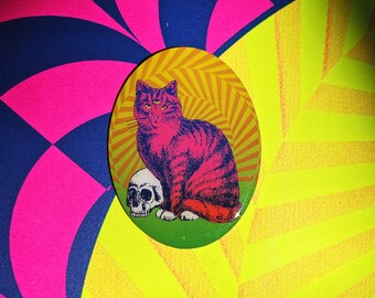 Groovy Cat- Pin émail pleine couleur