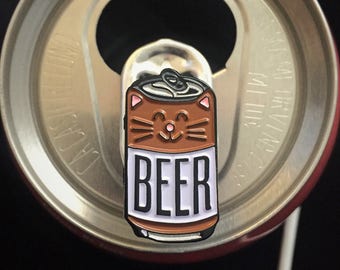 Beer Cat - Enamel Pin