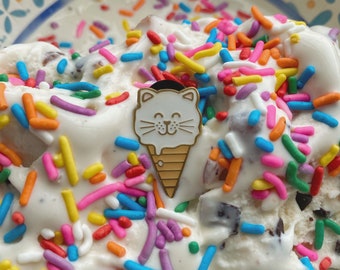 Ice Cream Kitty - Enamel Pin