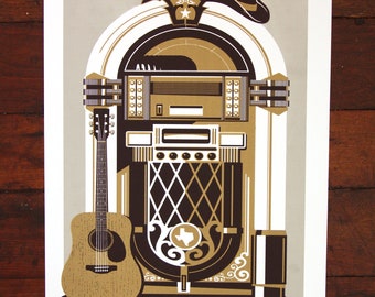 Jukebox- Silkscreened Art Print