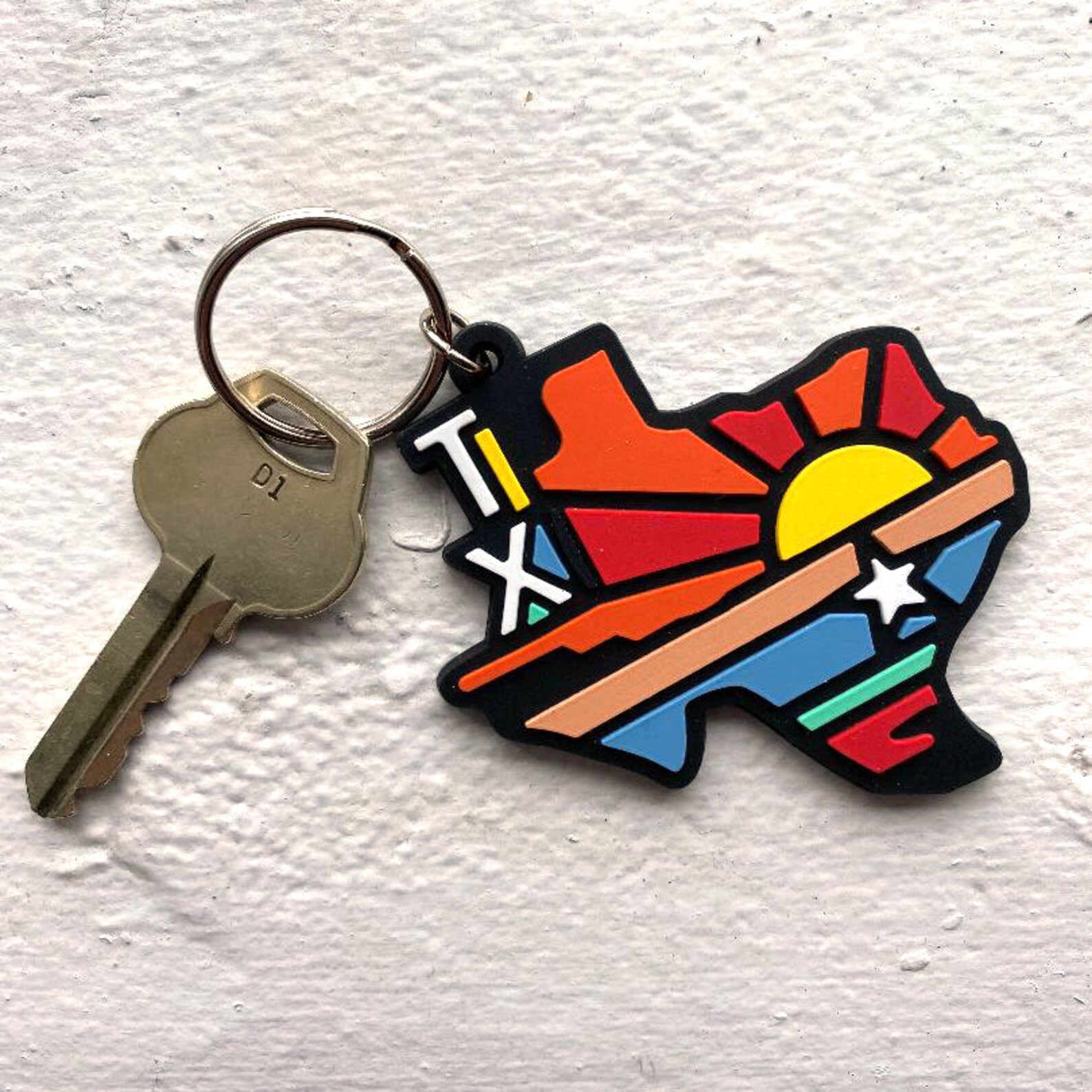 Texas Pvc/rubber Keychain - Etsy