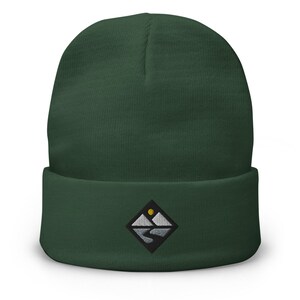 Diamond Noir Embroidered Beanie