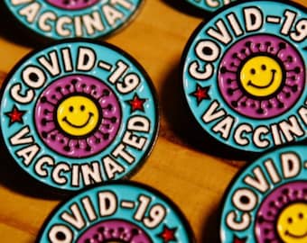 Covid Vaccinated Pin- Enamel Pin