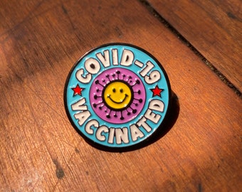 Vaccinated Enamel Pin