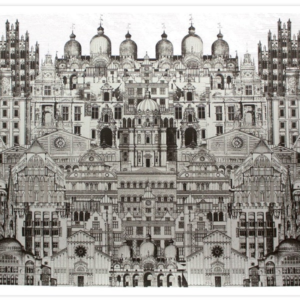 Silver City 2 - Hand-printed Artprint