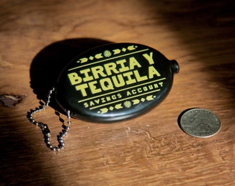 birria y tequila savings account - rubber squeeze coin purse