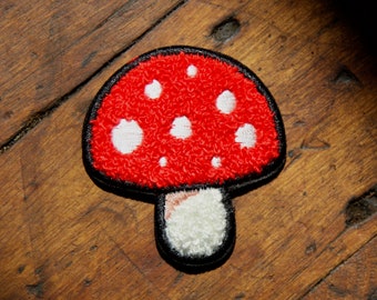 Mushroom - Chenille Iron On Patch