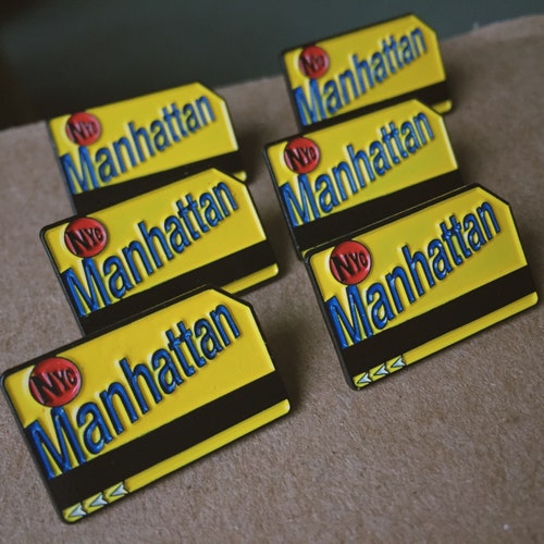 New York Subway Enamel Pin NYC City Manhattan Brooklyn Etsy