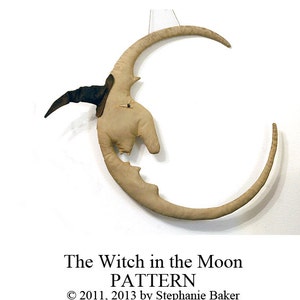 Primitive E-Pattern - Primitive Halloween Moon Man Wall Hanging - PDF File Digital Download