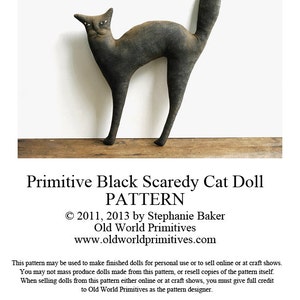 Primitive E-Pattern Primitive Black Cat Doll Halloween Download PDF File image 2