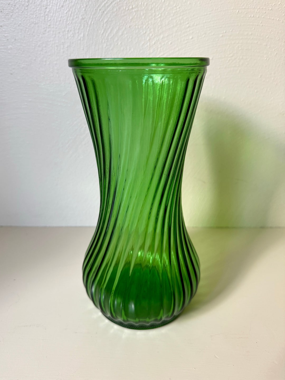 Green Hoosier Glass Vase