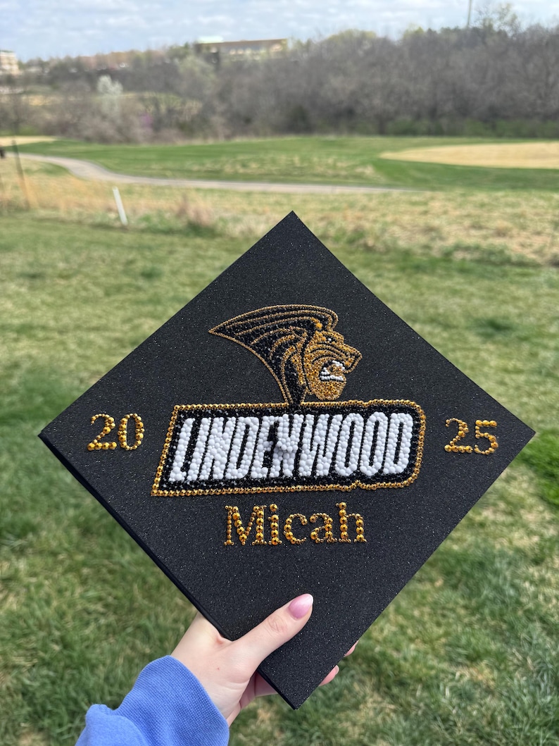 Custom Rhinestone Graduation Cap Topper LOGO ONLY - Etsy