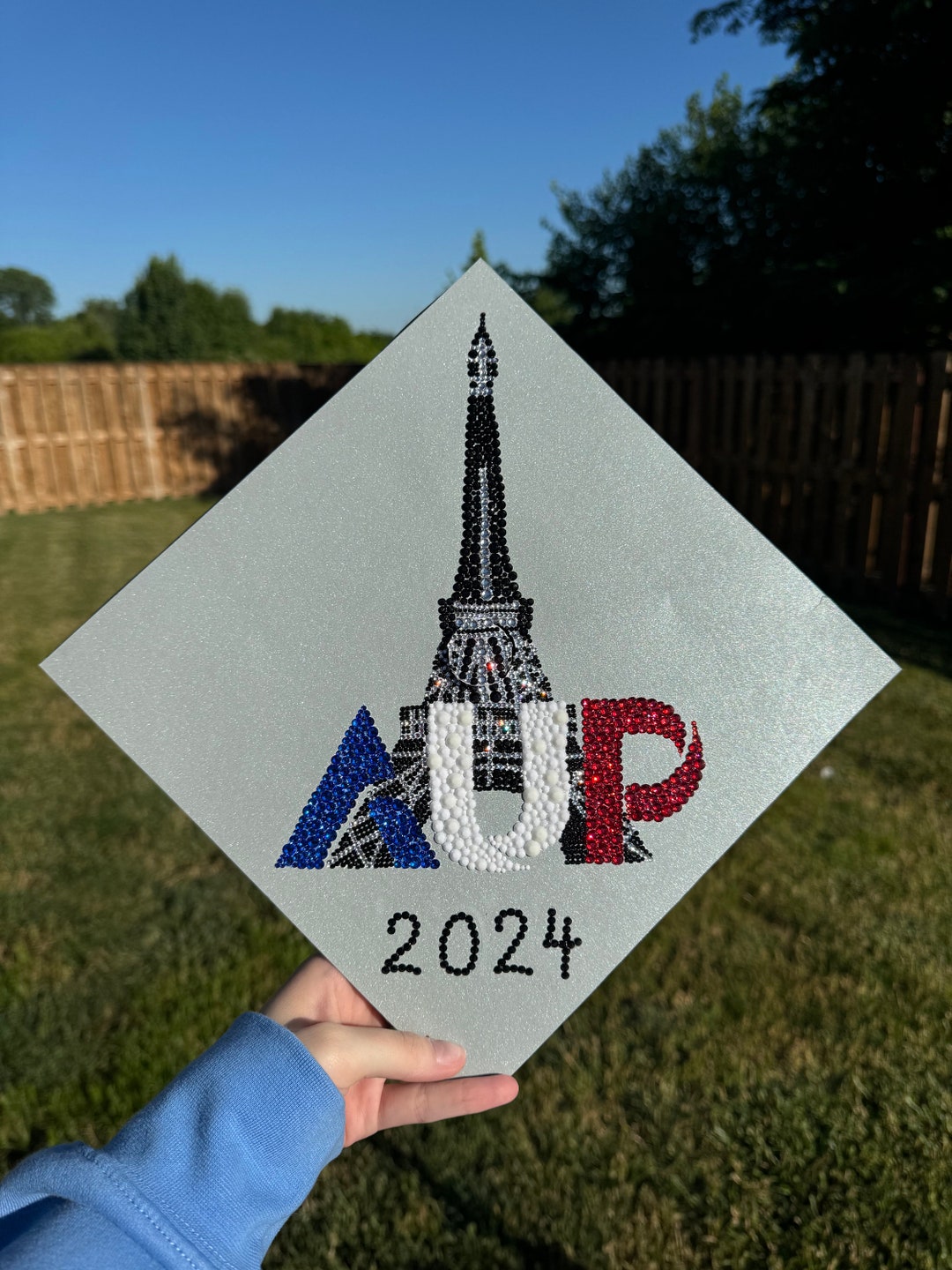 Custom Rhinestone Graduation Cap Topper LOGO ONLY - Etsy