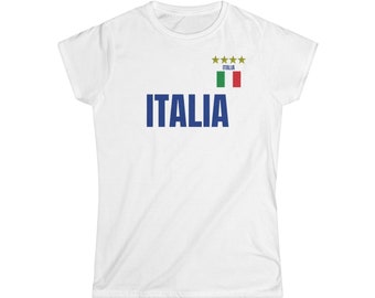 Italy Soft style Tee: Stylish Women's Wear for Football Fans