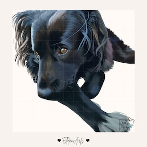 Custom Pet Portrait Digital Memorial Painting - Personalized Dog Cat Art Commission from Photo Gift