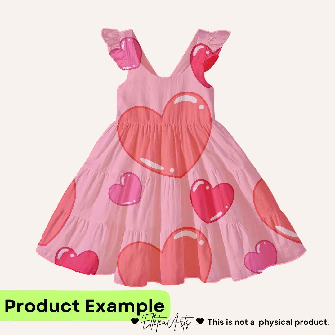 Cute Pink Valentine Hearts Seamless Pattern Seamless File Digital ...