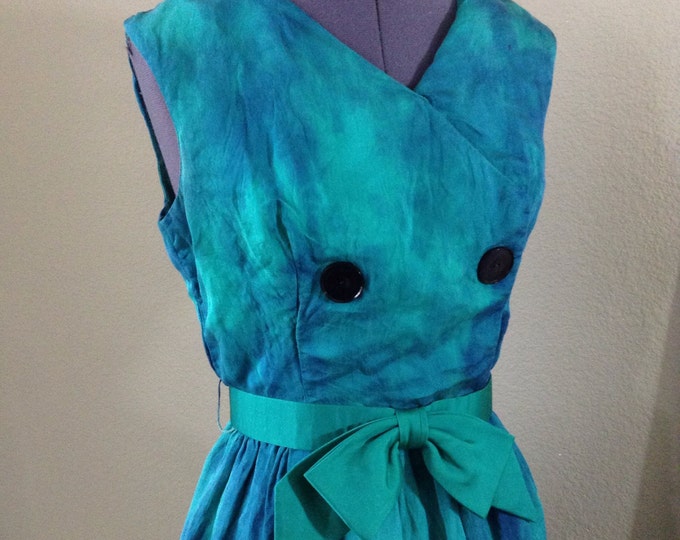 Vintage 60s Repurposed Tie Dye Silk Dress / Princess Dress / Street