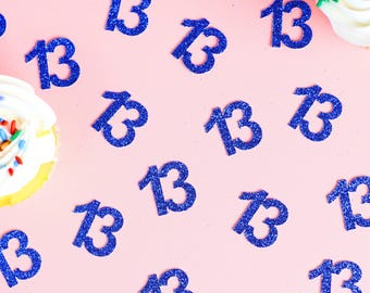 13th Birthday Glitter Confetti: Custom Party Decorations