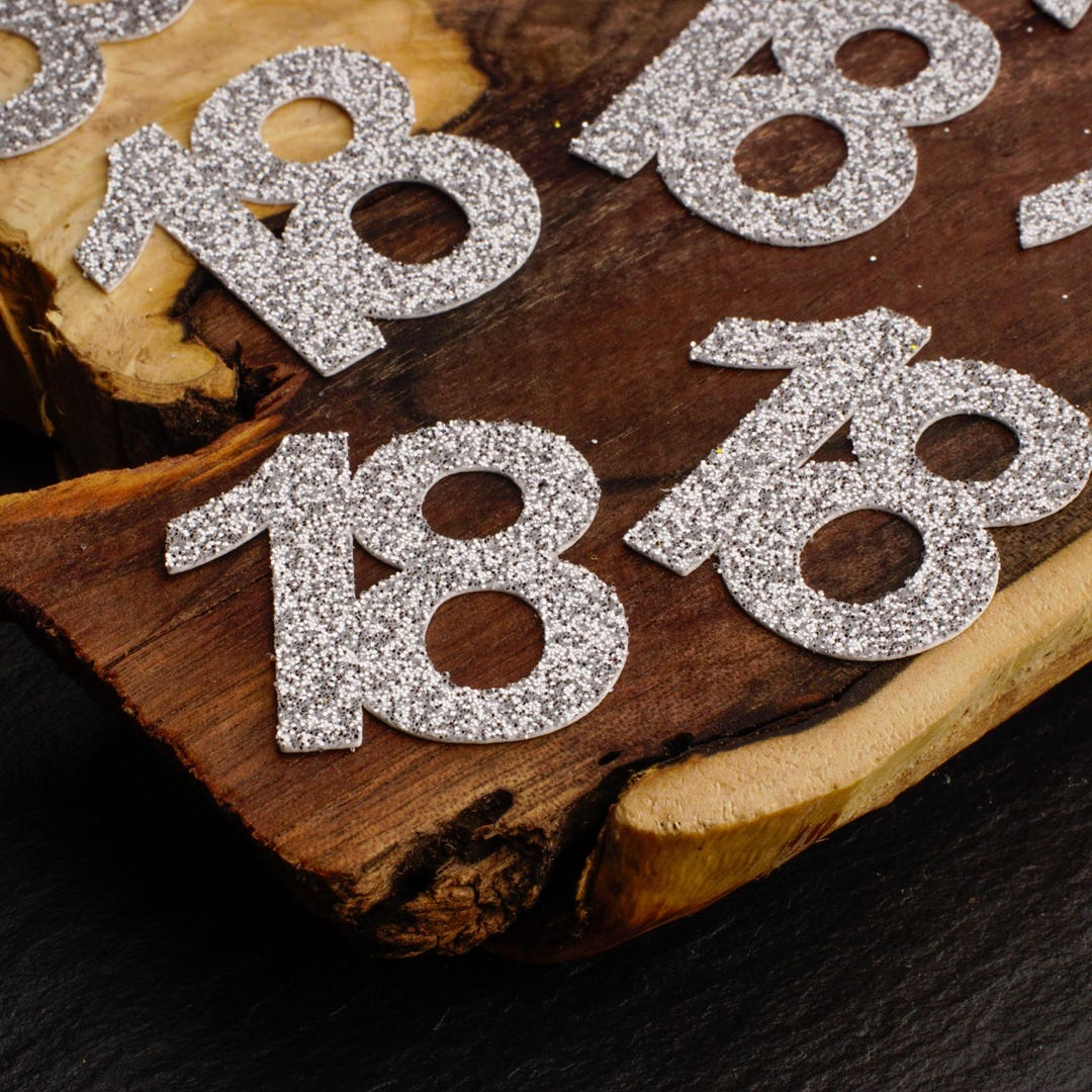 thumbnail image 2 of 100-Pack Pink Glitter 18 Confetti - 18th Birthday Party Decorations & Cake Scatter 2 of 11