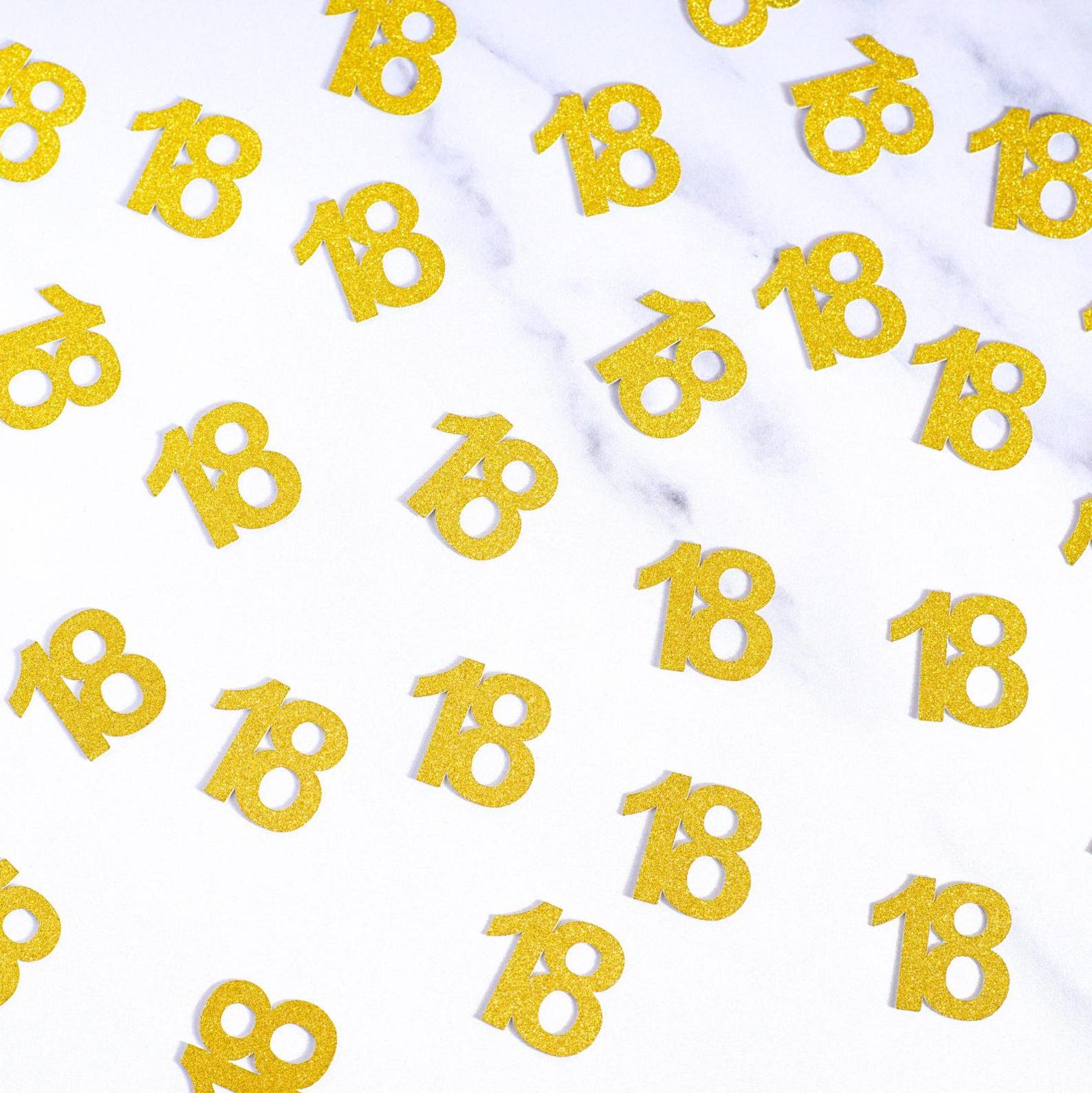 thumbnail image 2 of 100-Pack Pink Glitter 18 Confetti - 18th Birthday Party Decorations & Cake Scatter 2 of 11