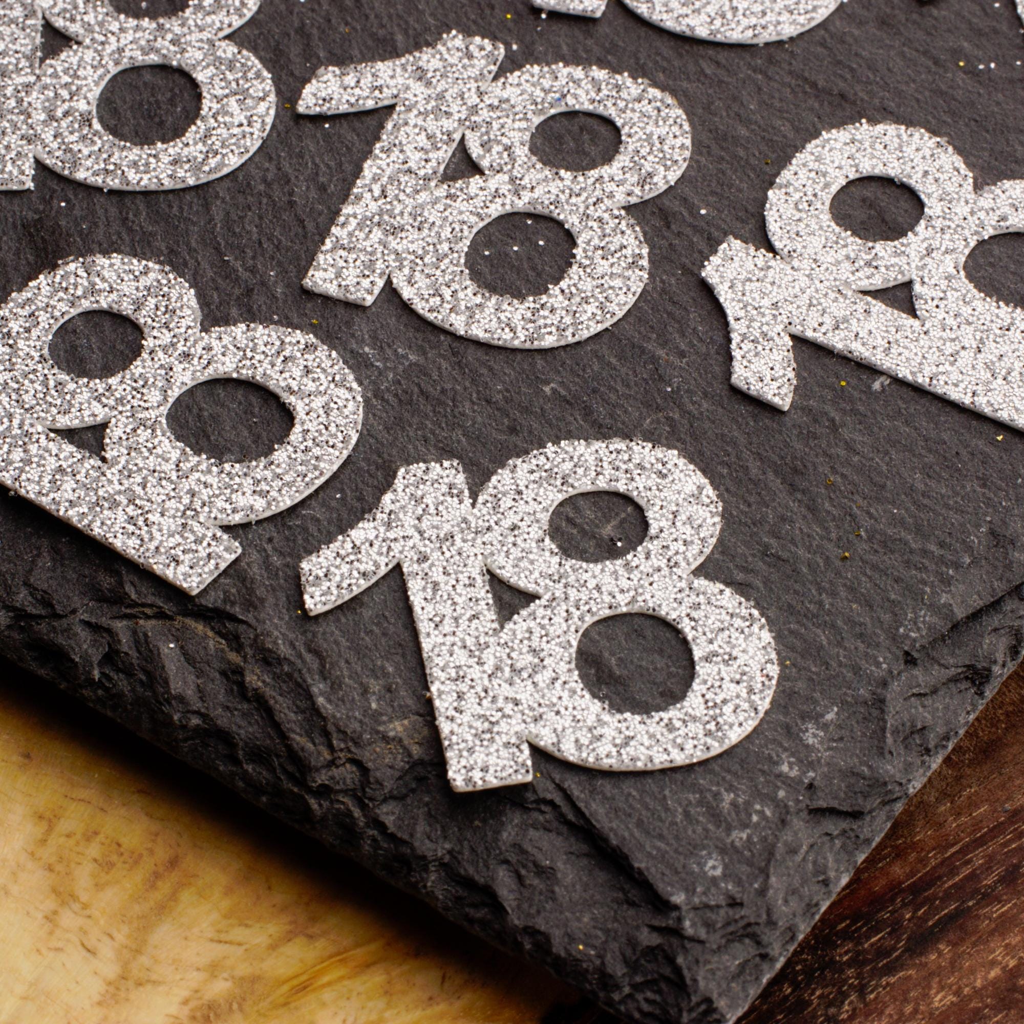 thumbnail image 2 of 100-Pack Pink Glitter 18 Confetti - 18th Birthday Party Decorations & Cake Scatter 2 of 11