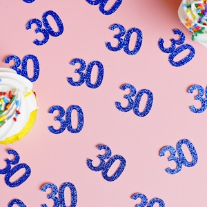 30. Geburtstag Konfetti | Konfetti zum 30-jährigen Jubiläum | Glitter Party Dekorationen | Personalisierte 30 Konfetti | Partyzubehör für Veranstaltungen | Konfetti