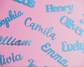 Personalisierter Name Glitter Confetti | Geburtstag Party Dekor