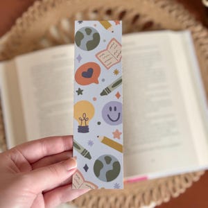 Colorful, Stationery Supplies Pattern Bookmark