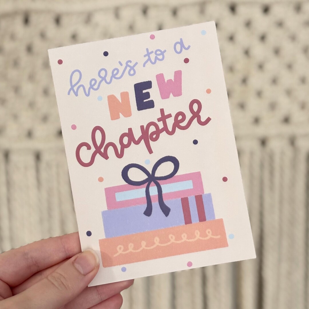 Here’s to a New Chapter Card | Birthday, Milestone, Congrats, Book ...