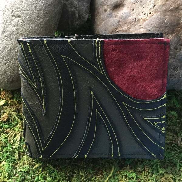 Big Billfold Wallet in Recycled Suede and Leather