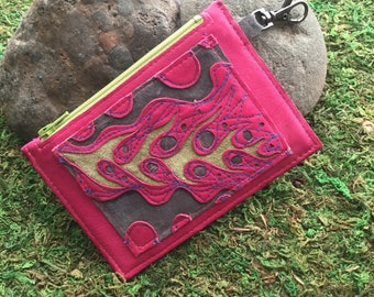 Little Suede Coin Pouch With Keyclip