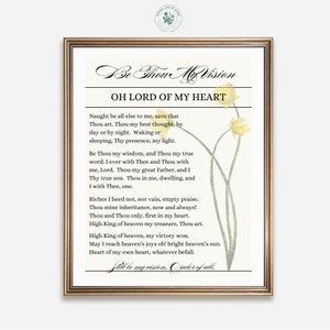 Be Thou My Vision | Hymn Wall Art | Christian Wall Art | Printable Christian Worship Song Lyrics | Christian Hymn Art